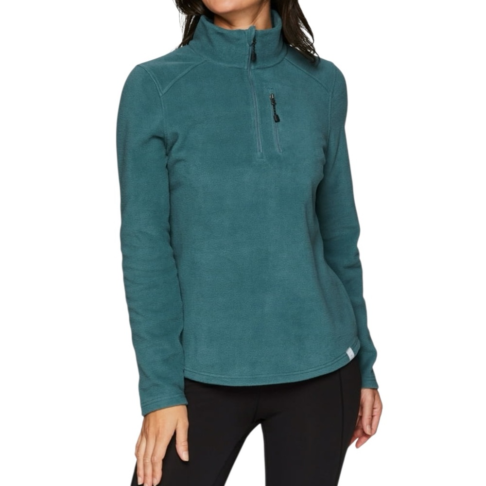 Avalanche Fleece Quarter Zip Jacket Teal Size Large - Picture 5 of 12